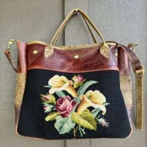 Josephine//Calla Lily Needlepoint//Heirloom TOTE