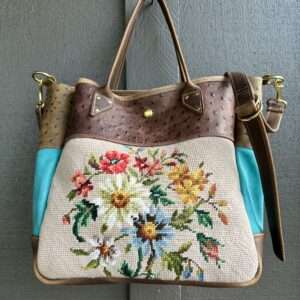 MURIEL//Vintage Needlepoint//Heirloom TOTE